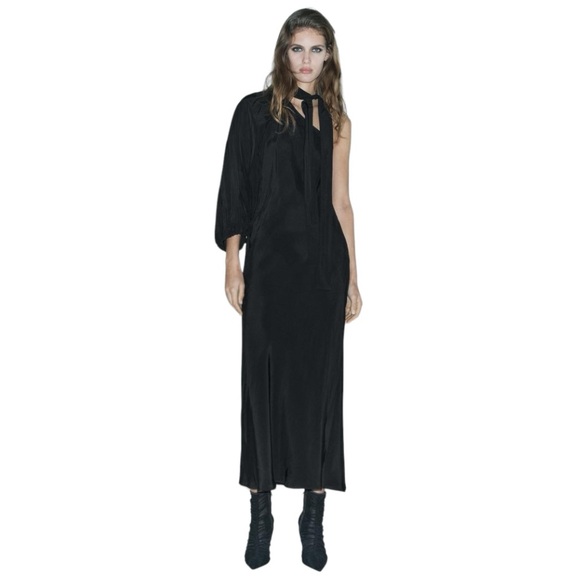 Zara Studio Limited Edition Asymmetrical Maxi Dress - Picture 8 of 16